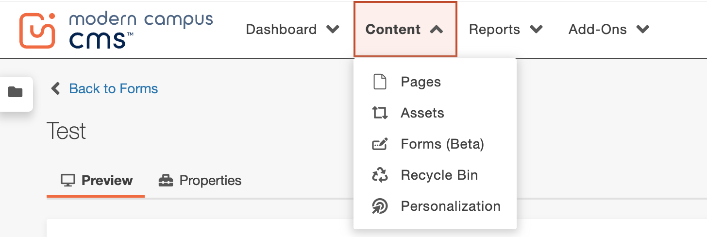 how to find the new forms module