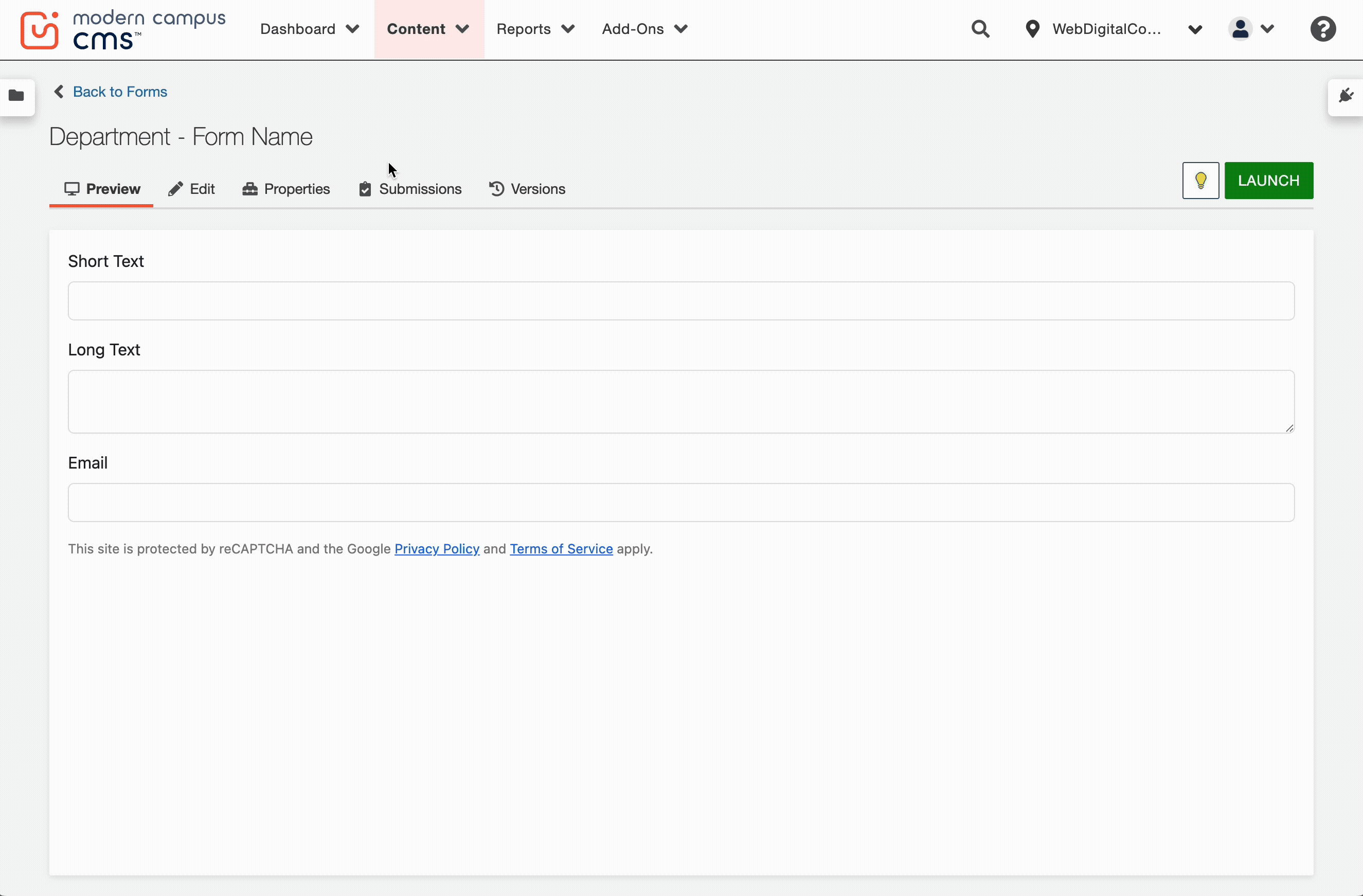 important! how to set the form access
