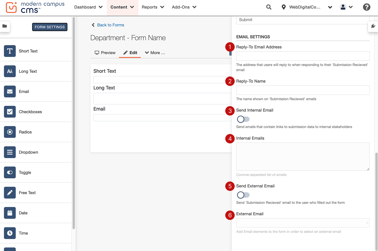 where to find each field, numbers on image match list above